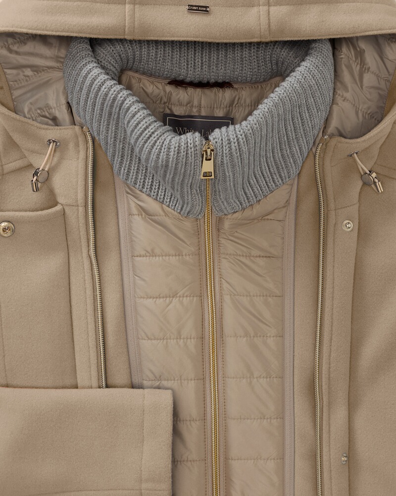 Kurzmantel mit Kapuze, White Label