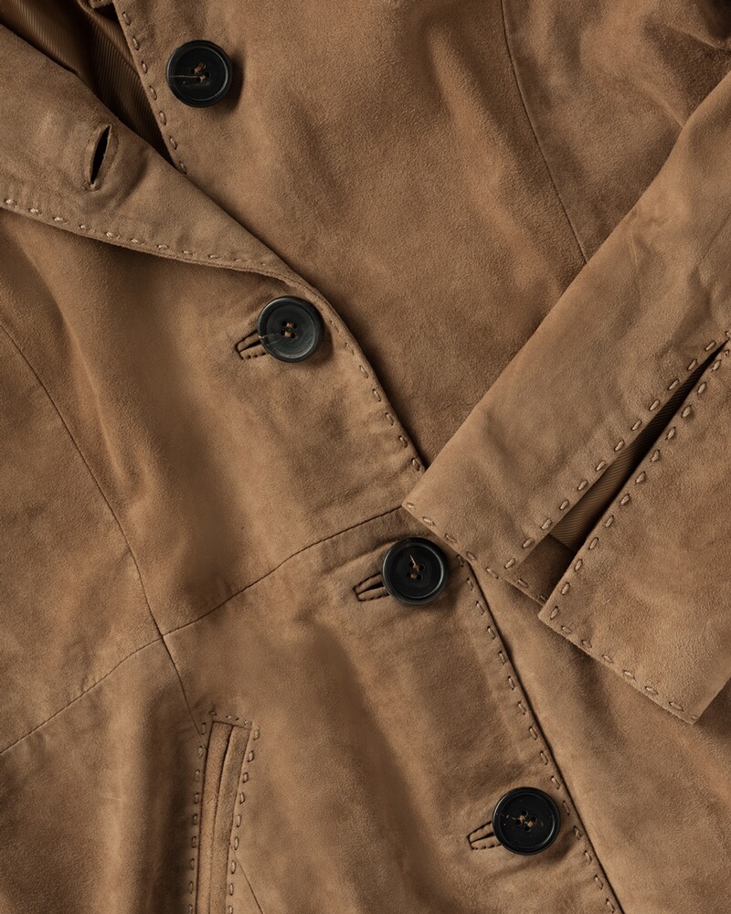 Leather coat made of goat suede, Brigitte von Schönfels