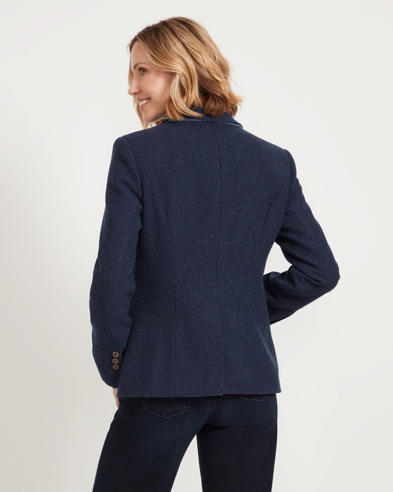 Blazer en tweed avec contraste en loden, Highmoor