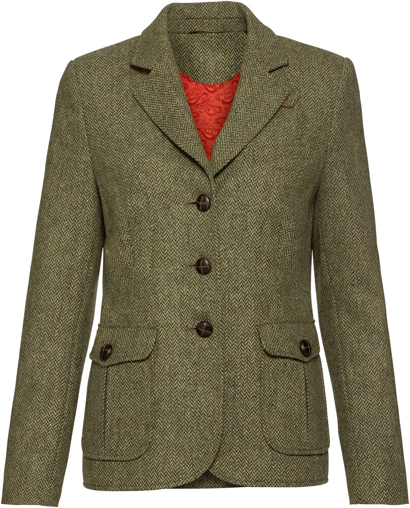 Fischgrat-Tweedblazer