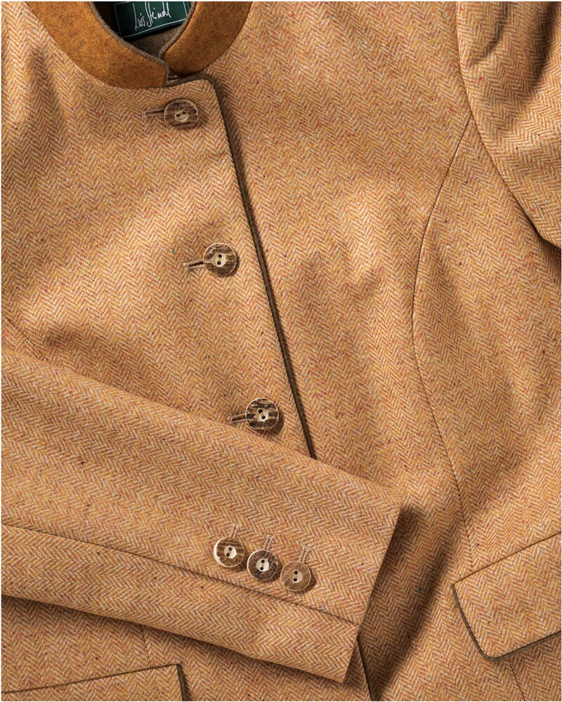 Stehkragenjacke im Fischgratmuster, Luis Steindl