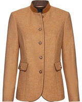 Stehkragenjacke im Fischgratmuster, Luis Steindl