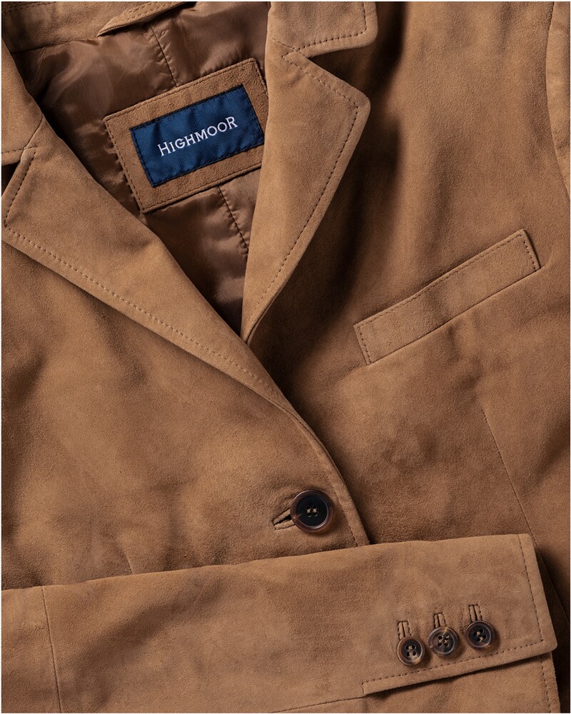 Blazer aus Veloursleder , HIGHMOOR