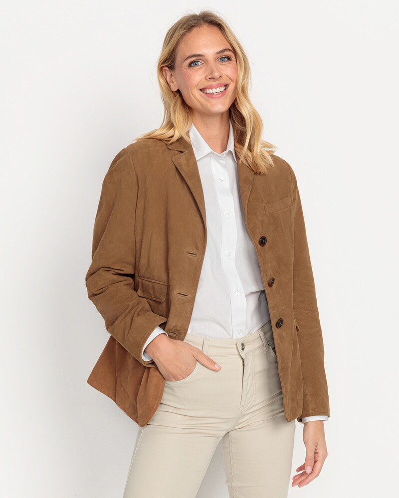 Blazer aus Veloursleder , HIGHMOOR