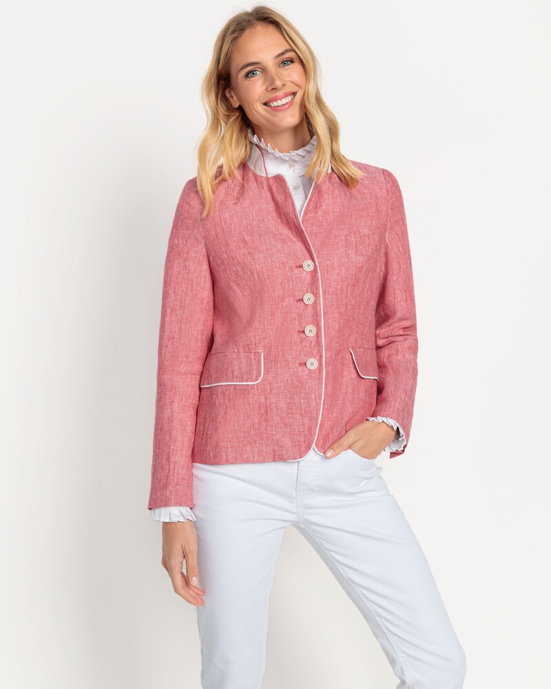Leinen-Stehkragenjacke, REITMAYER