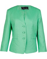 Kurzblazer aus Leinen, White Label