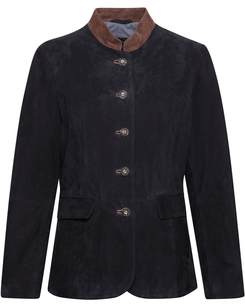 Lederjacke mit Stehkragen