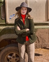 Lederjacke mit Schulterpatch, Brigitte von Schönfels