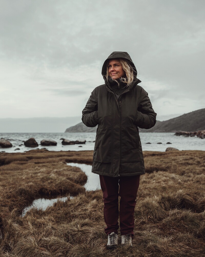 Damen Parka Padded Winter, Pinewood
