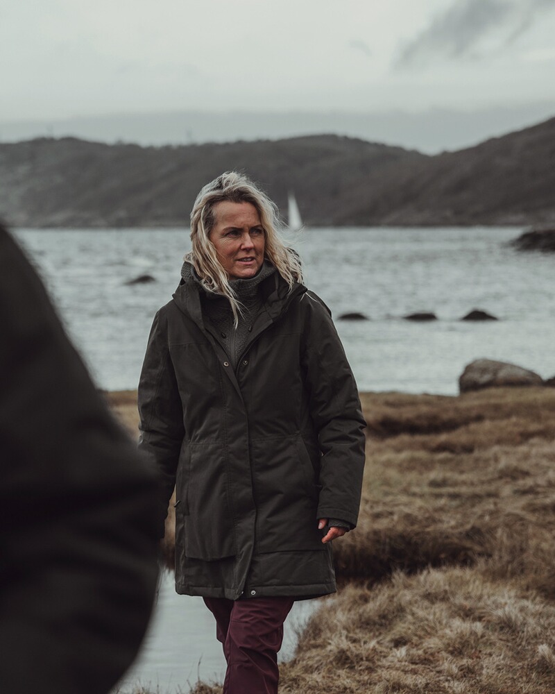 Damen Parka Padded Winter, Pinewood