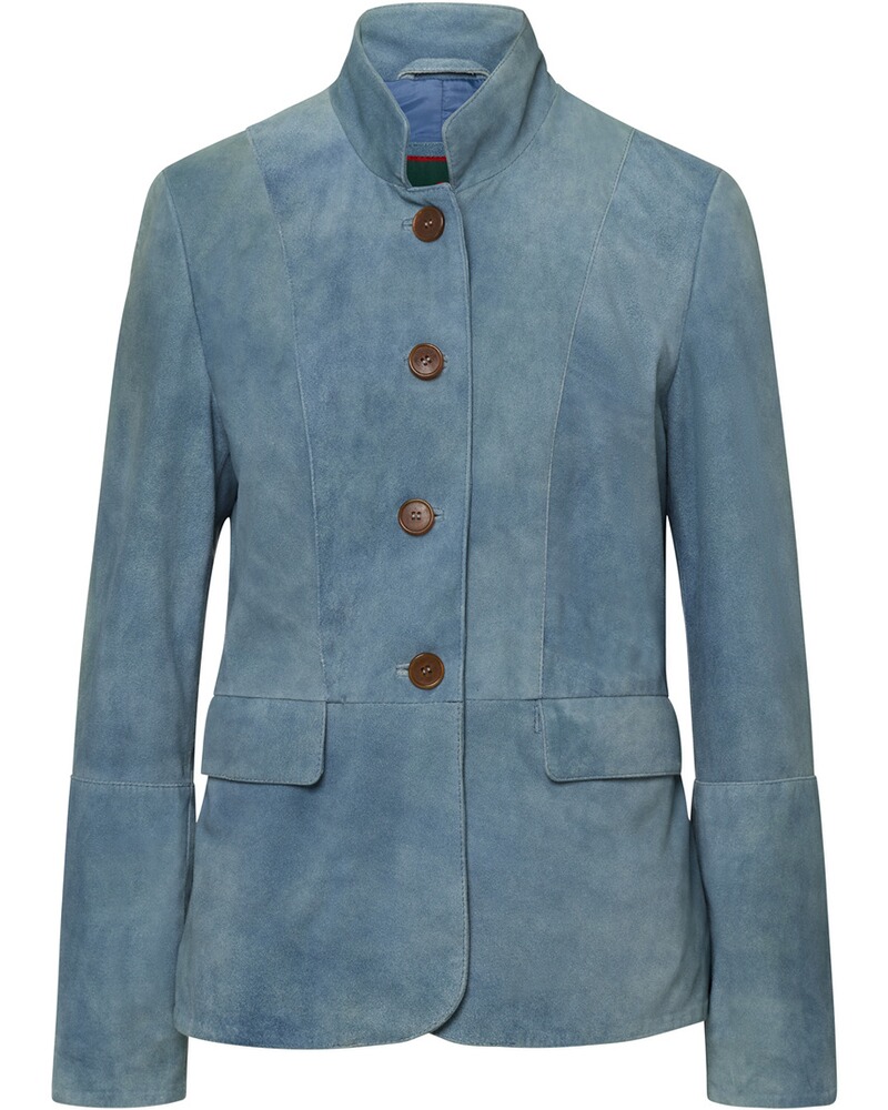 Lederjacke mit Stehkragen