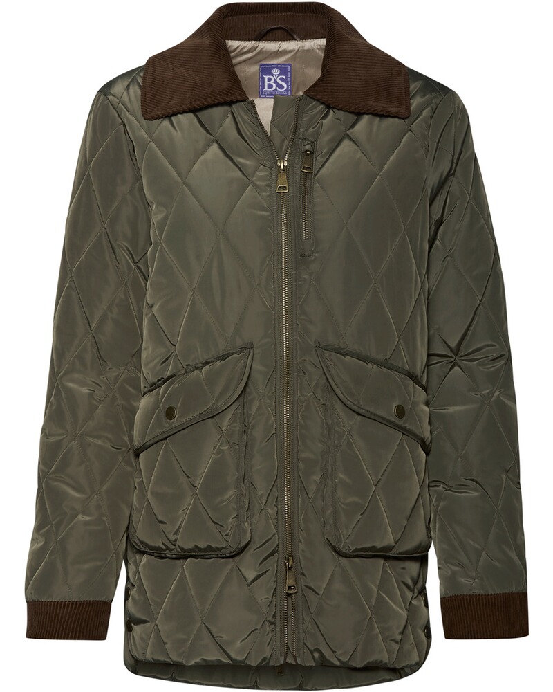 Lange Steppjacke mit Cord
