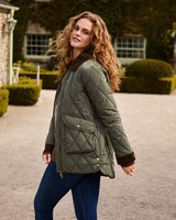 Lange Steppjacke mit Cord, Brigitte von Schönfels