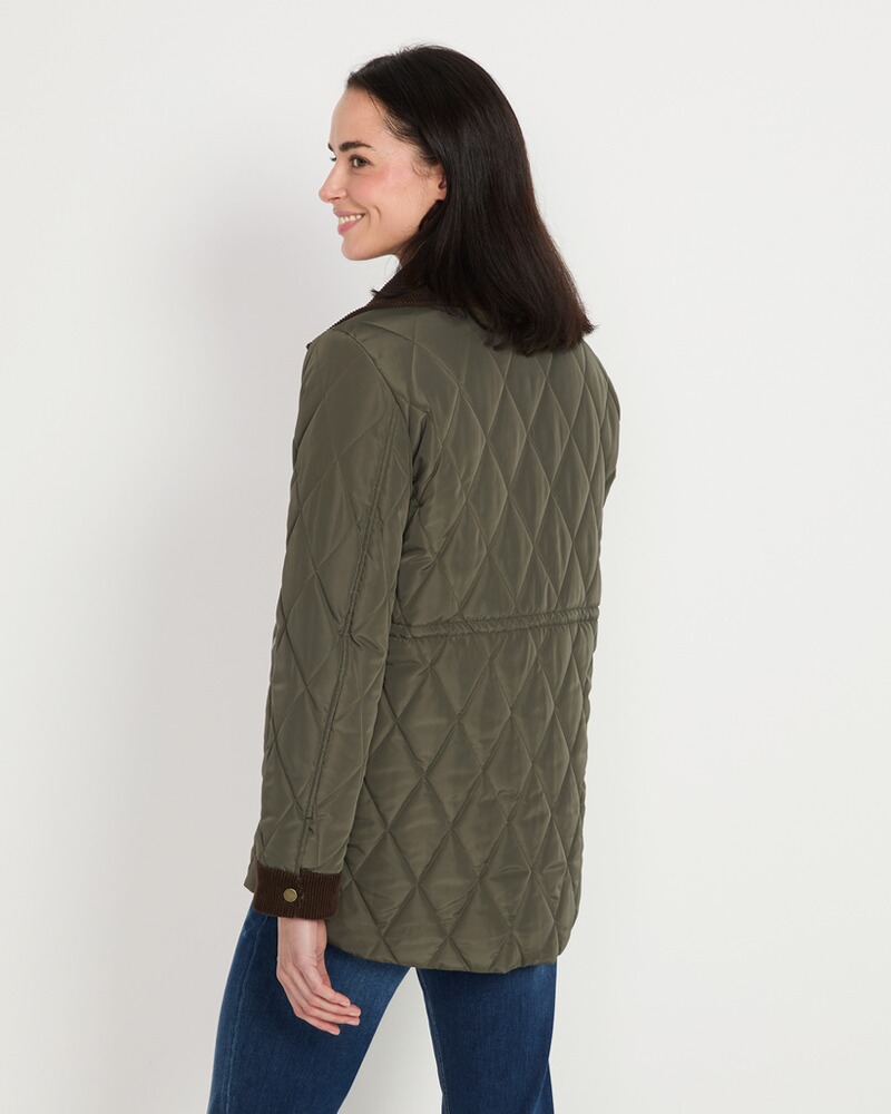 Lange Steppjacke mit Cord, Brigitte von Schönfels