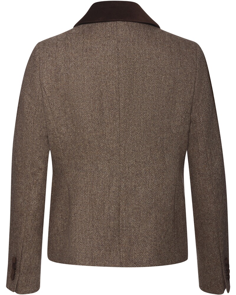 Veste à chevrons avec détails en velours, Highmoor