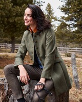 Tweed-Gehrock mit Samtdetails, REITMAYER