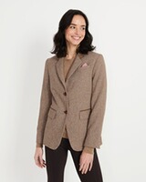 Fischgrat-Blazer mit Cordkragen, REITMAYER