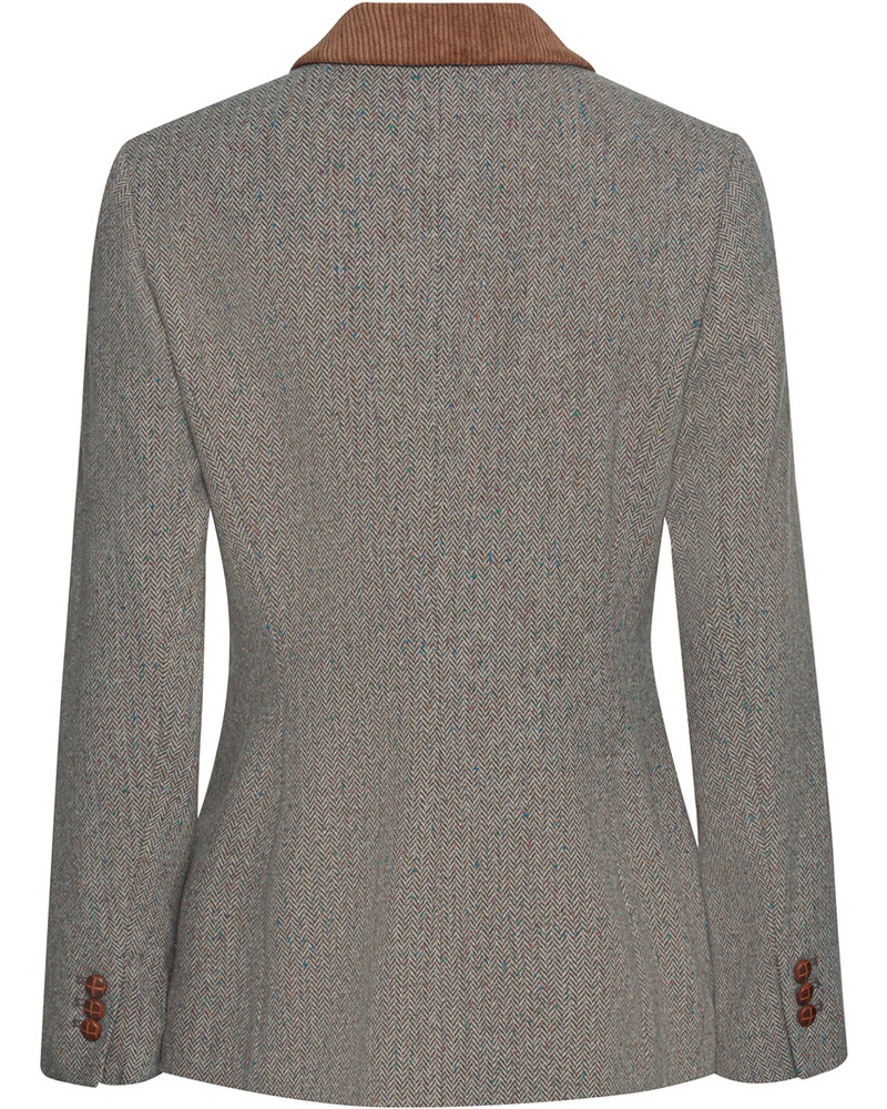 Fischgrat-Blazer mit Cordkragen, Reitmayer