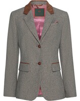 Fischgrat-Blazer mit Cordkragen, Reitmayer