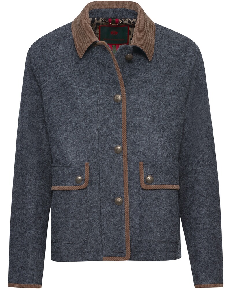 Jacke mit Cordkragen