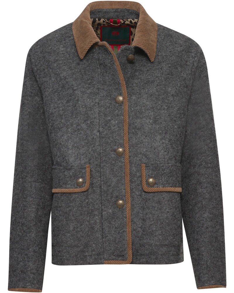 Jacke mit Cordkragen