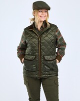 Damen Steppweste Nydala Classic, Pinewood