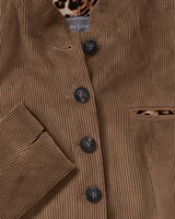 Cord-Stehkragenjacke, White Label