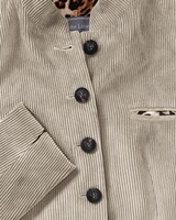 Cord-Stehkragenjacke, White Label