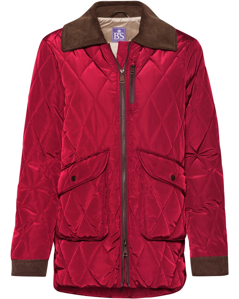 Lange Steppjacke mit Cord