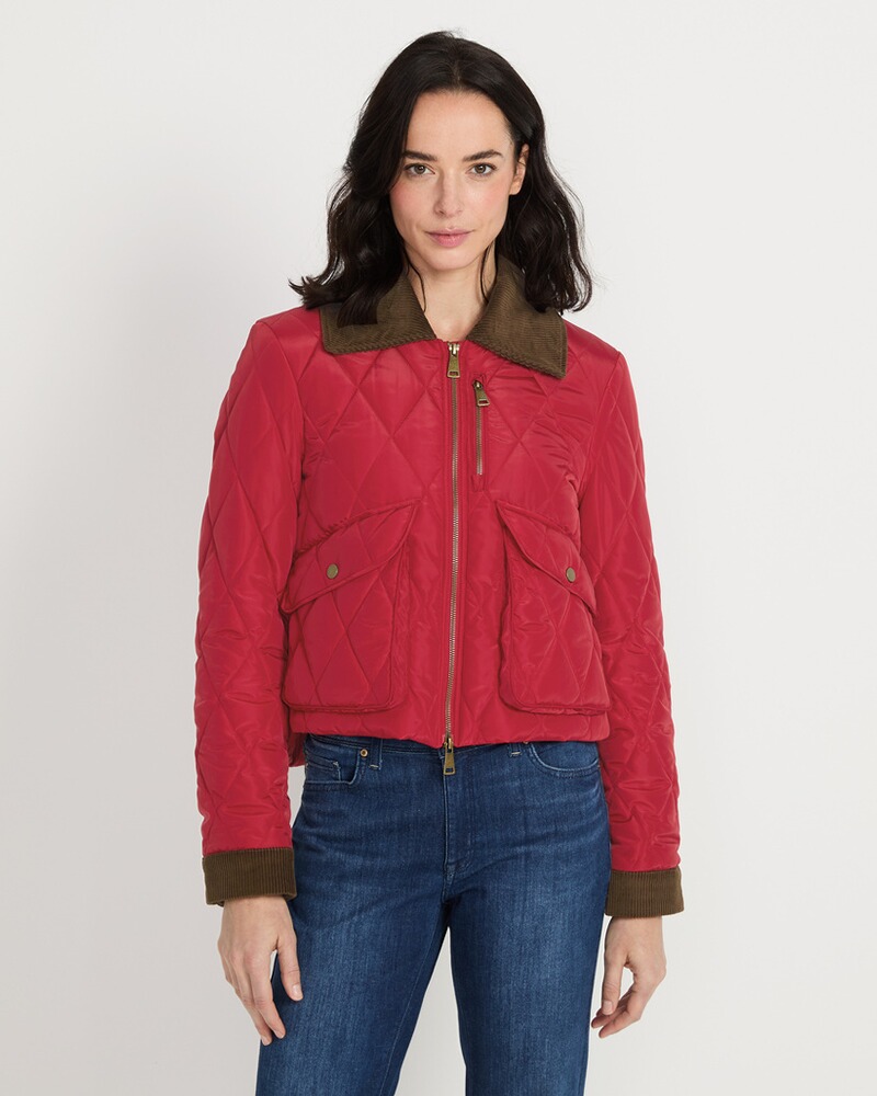 Short quilted jacket with corduroy, Brigitte von Schönfels