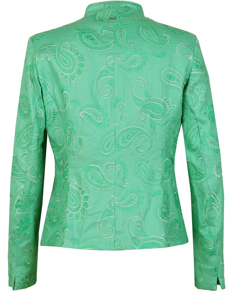 Bestickte Stehkragenjacke, White Label