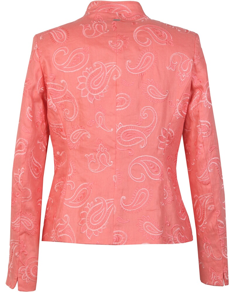 Bestickte Stehkragenjacke, White Label