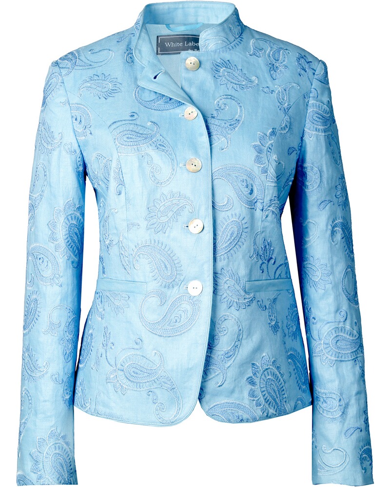 Bestickte Stehkragenjacke