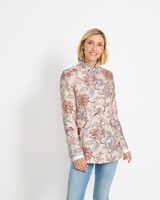 Leinenjacke mit Blumendruck, HIGHMOOR