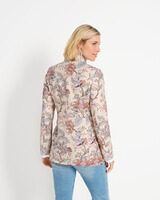 Leinenjacke mit Blumendruck, HIGHMOOR