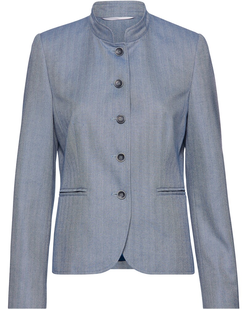 Fischgrat-Stehkragenjacke