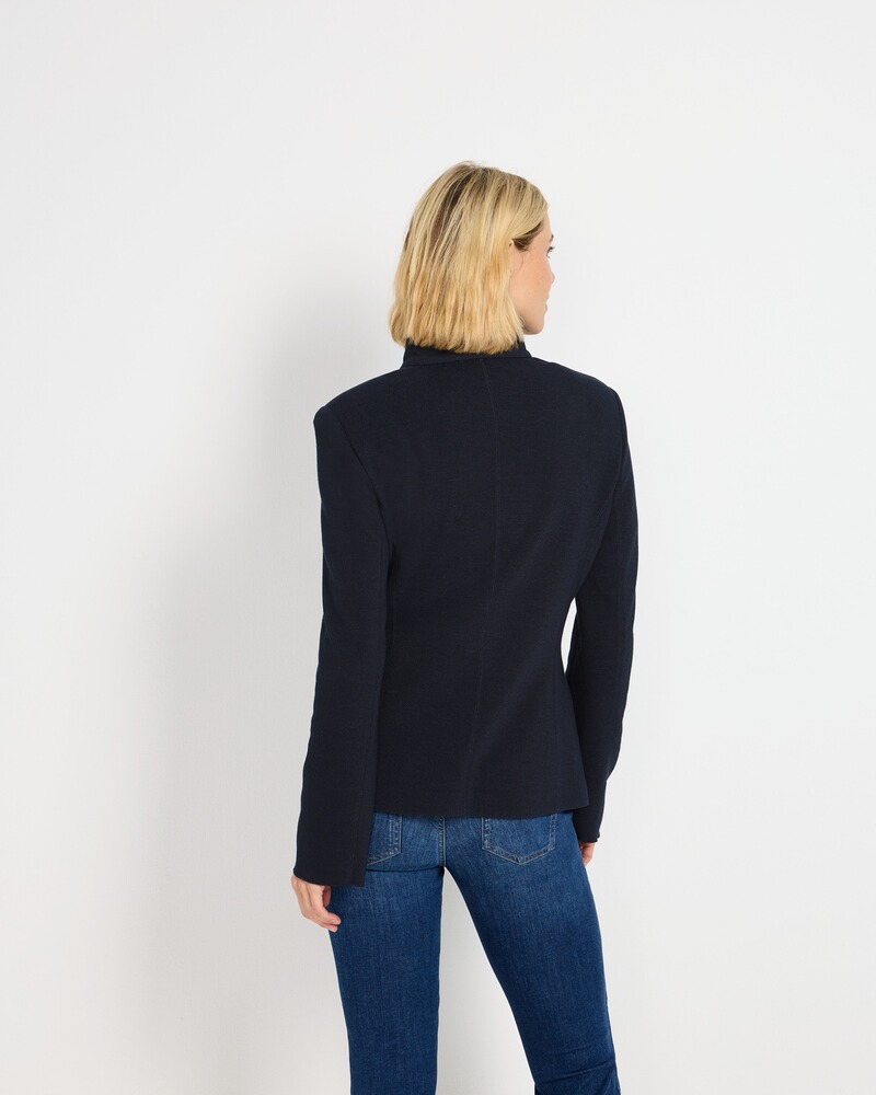 Piqué-Stehkragenjacke, HIGHMOOR