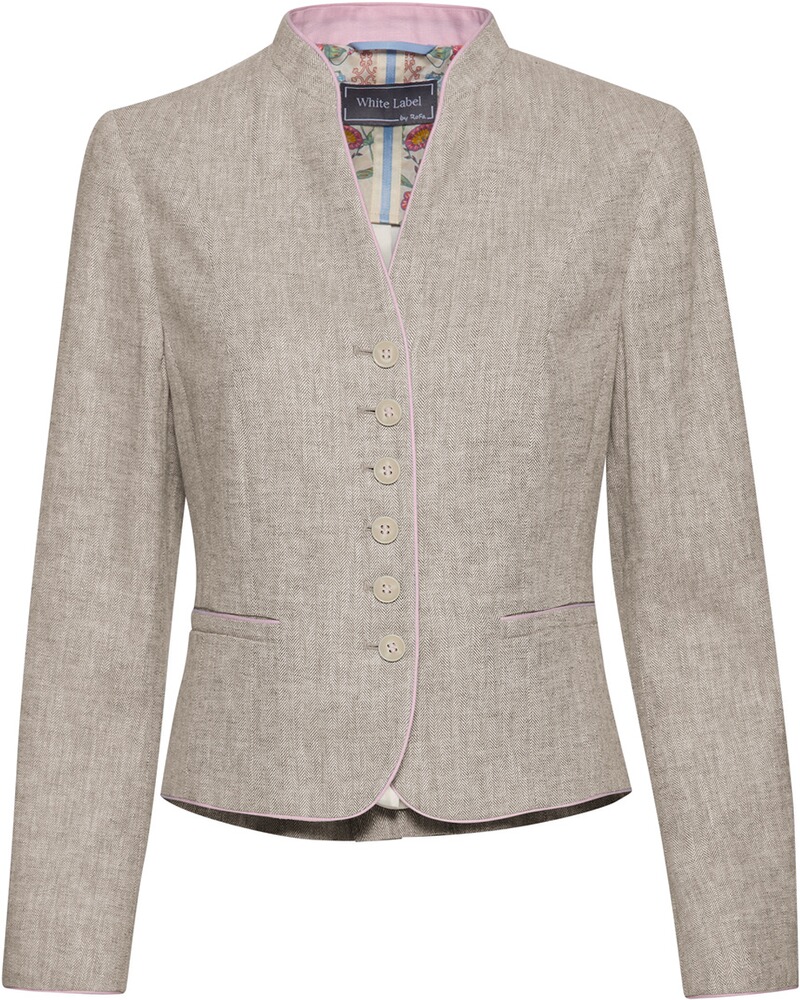 Kurze Fischgrat-Jacke