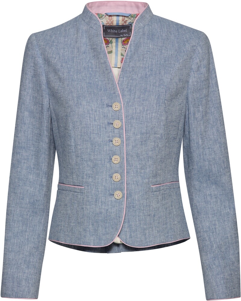 Kurze Fischgrat-Jacke