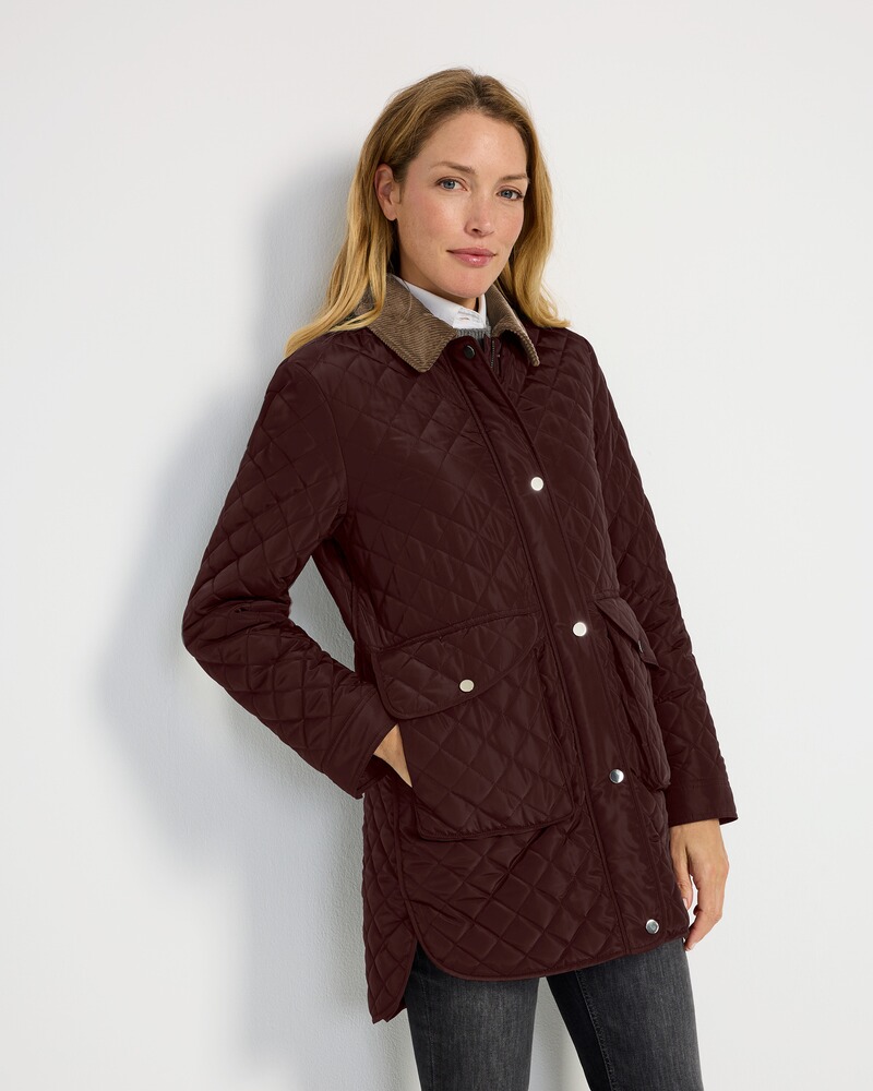 Steppmantel mit Cordkragen, Brigitte von Schönfels
