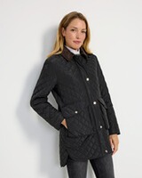Veste matelassée BvS à col en velours côtelé, Brigitte von Schönfels