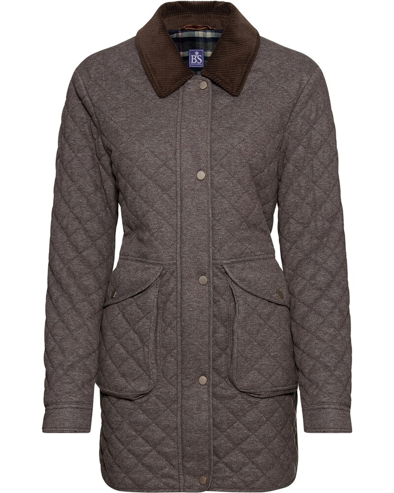 Steppjacke mit Cordkragen