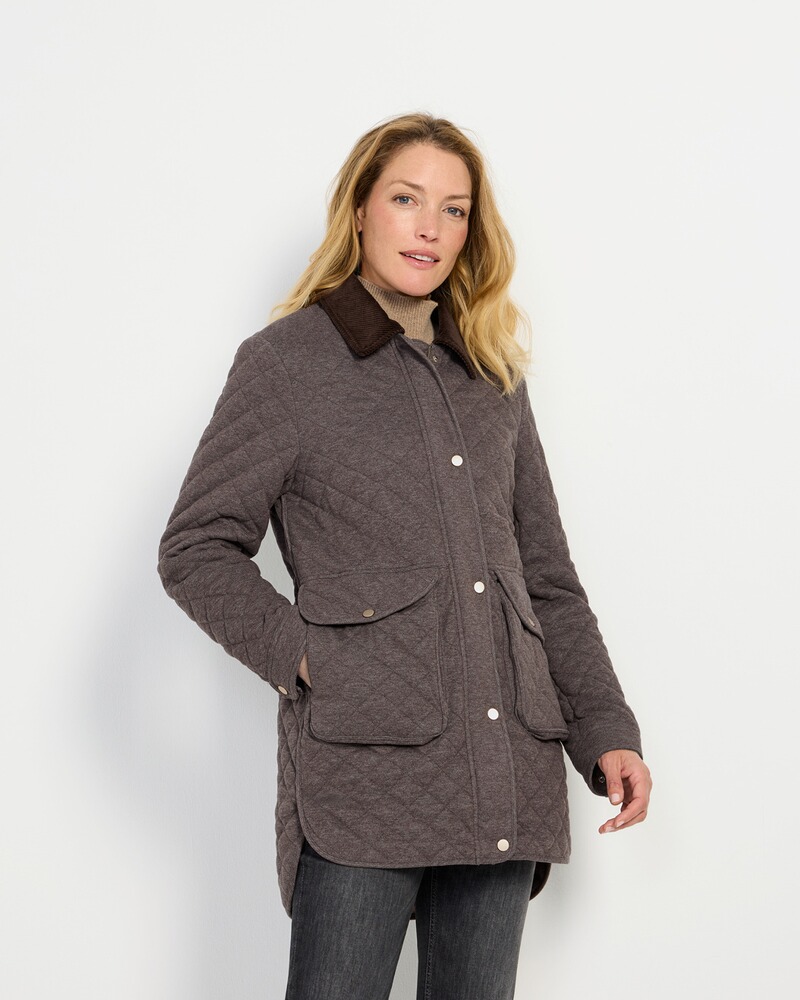 Steppjacke mit Cordkragen, Brigitte von Schönfels