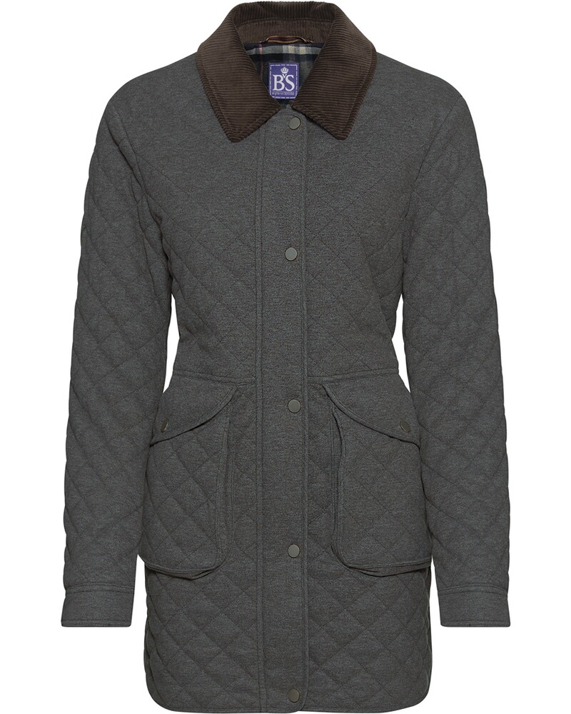 Steppjacke mit Cordkragen