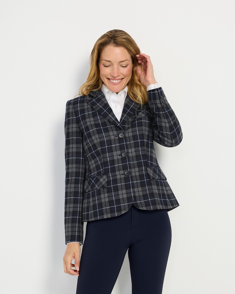 HM blazer, checked, dark blue, Highmoor