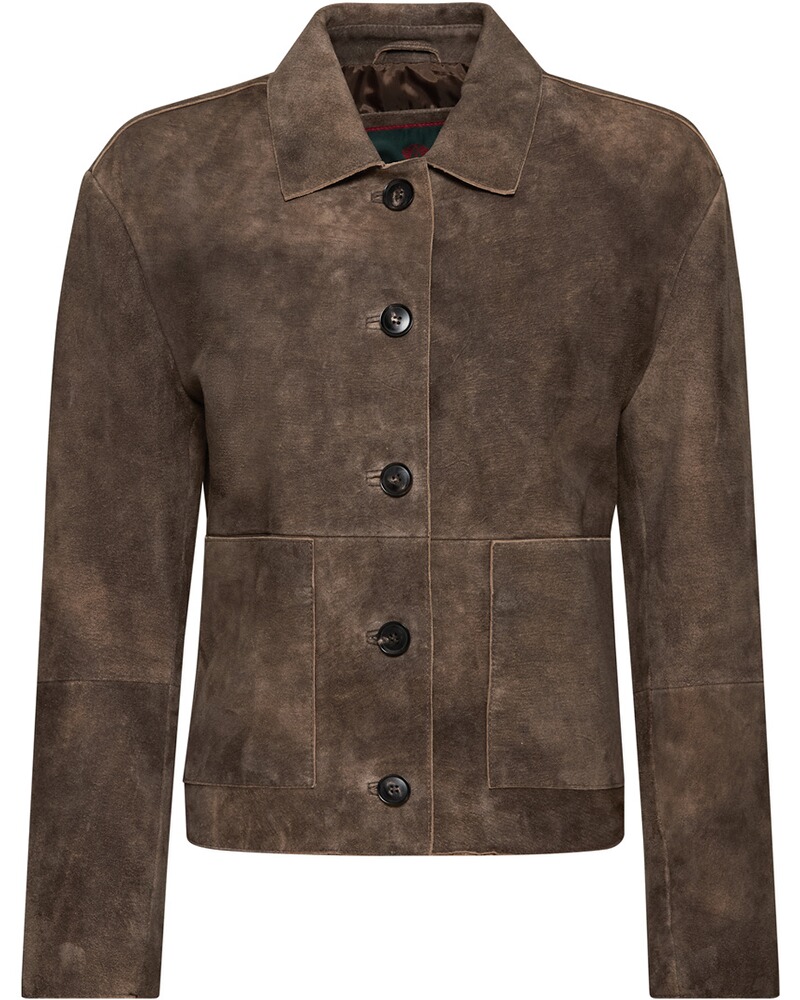 Veste courte en cuir marron RM, Reitmayer
