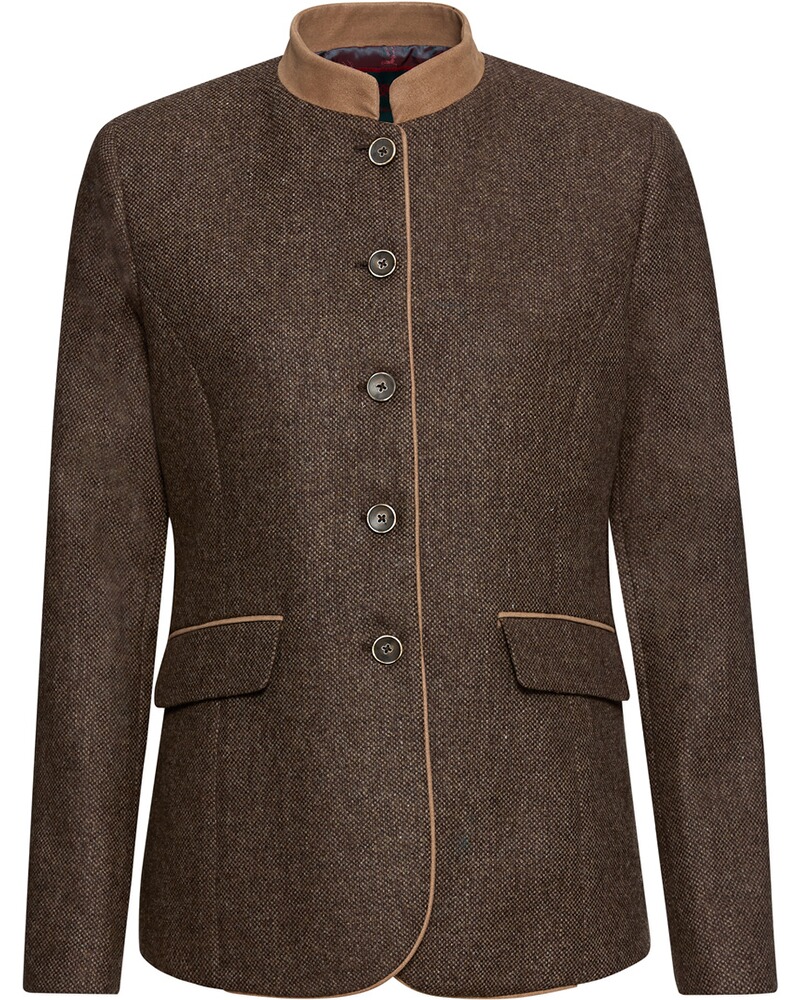 Tweed-Stehkragenjacke