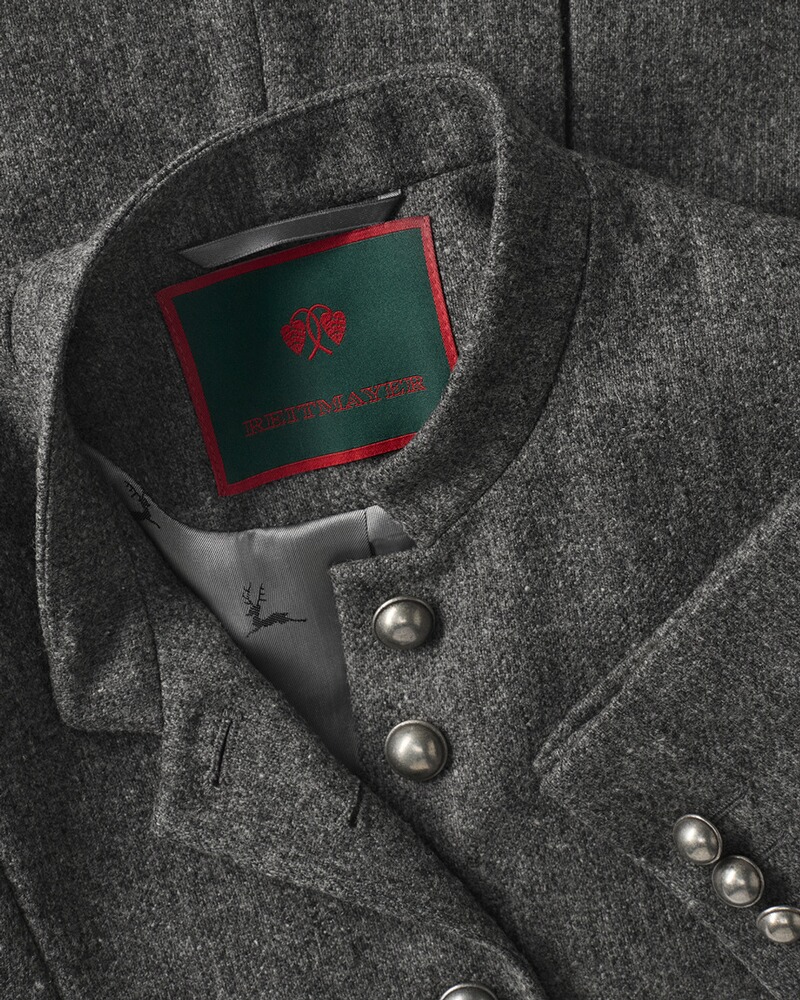 RM Short stand-up collar jacket, grey, Reitmayer