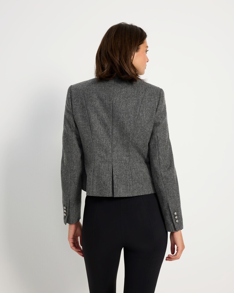 RM Short stand-up collar jacket, grey, Reitmayer