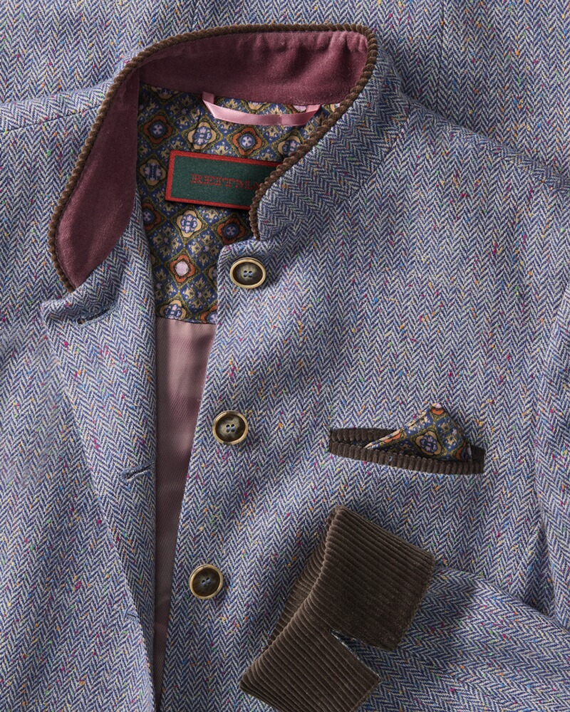 Tweed-Gehrock mit Samtdetails, REITMAYER